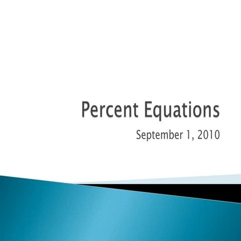 Solving percent equations