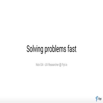 Solving problems fast | PPTX