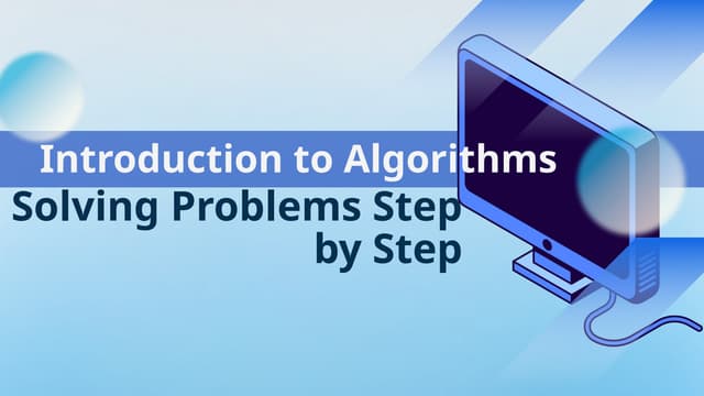 Solving Problems with Algorithms, making things simple