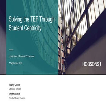 Solving the TEF through Student Centricity 