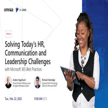 Solving Today's HR, Communication & Leadership Challenges With Microsoft 365 ...