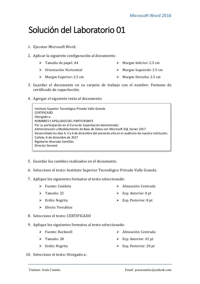 elaborando un formato de certificado paso a paso formato de certificado