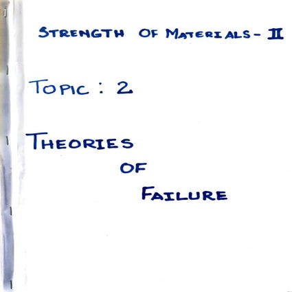 Som ii {theories of failure} | PDF