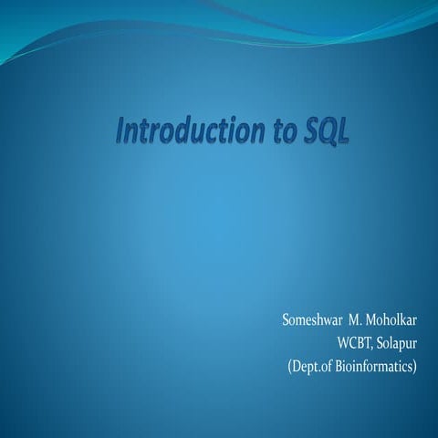 Basic SQL and History | PPTX
