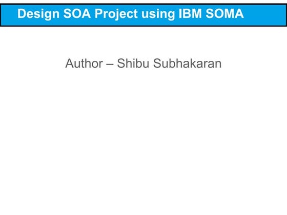 What is SOMF? What is Service-Oriented Modeling? | PDF
