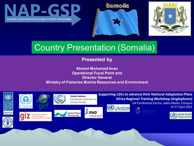 Somalia - NAP Climate Change Adaptation Experiences