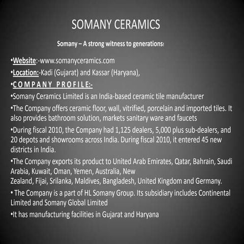 Somany ceramics