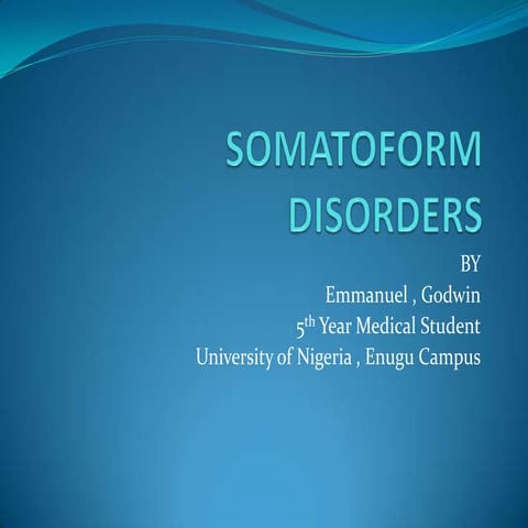 Somatoform disorders