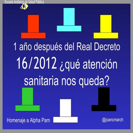 1 año después del Real Decreto 16/2012 ¿qué atención sanitaria nos queda?