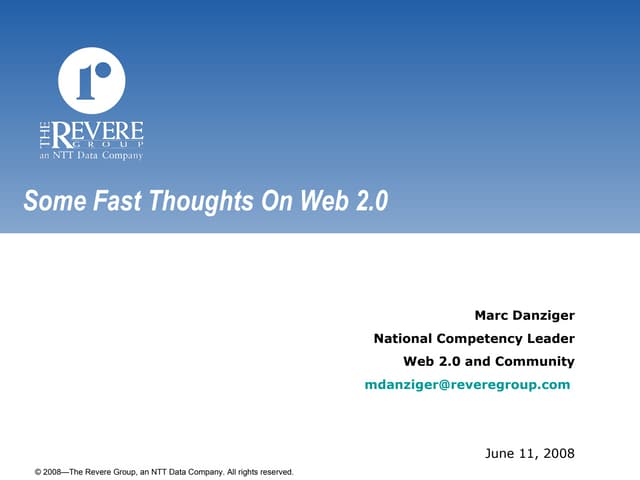 Some Fast Thoughts On Web 2 V3