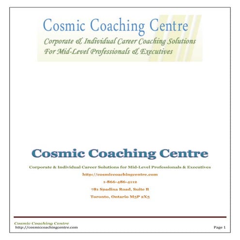 Some advice about career advancement