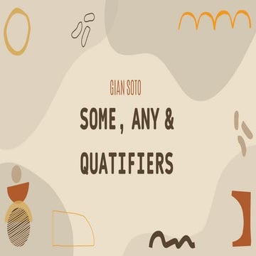 Some, any and quantifiers. Basic explanation | PDF