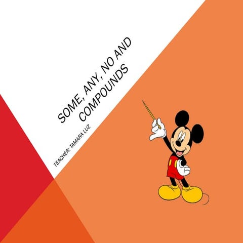 Some, any, no and compounds