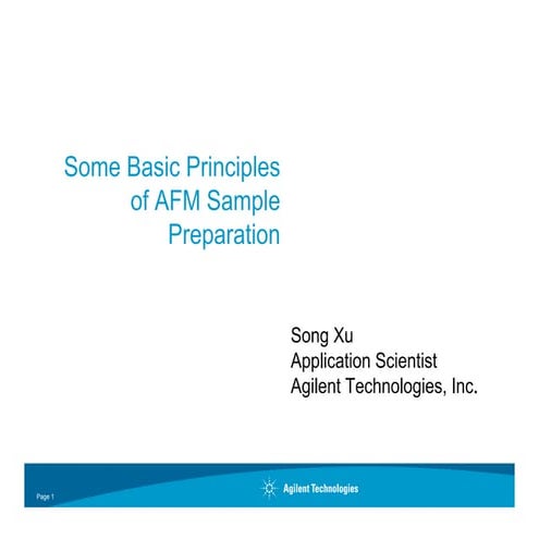 Fundamental Principles and Techniques for AFM Sample Preparation | PDF