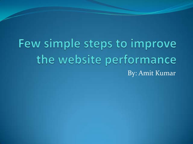 improve website performance