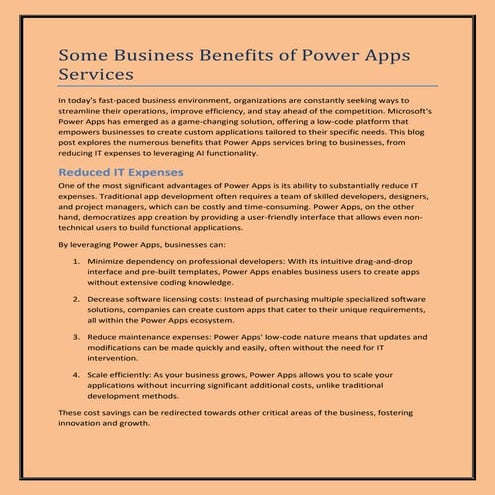 Some Business Benefits of Power Apps Services.pdf