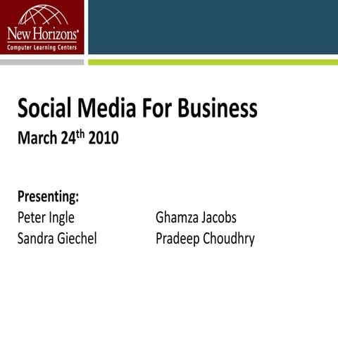 Social Media for Business