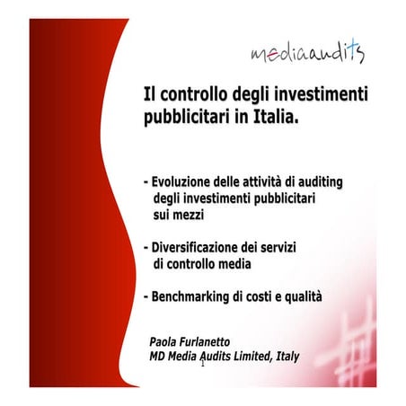 Media Auditing: Convegno Somedia 2004 - Furlanetto