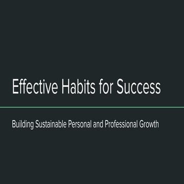 Some Effective Habits for Every Person To Follow