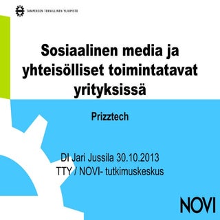 Sosiaalinen media ja yhteisölliset ...
