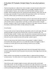 Home security business model Home security business model