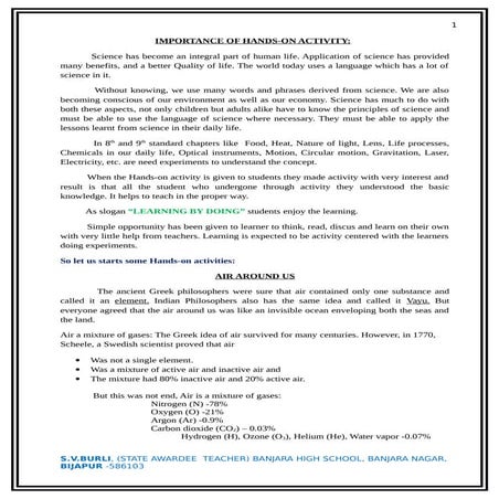 Science experiments.