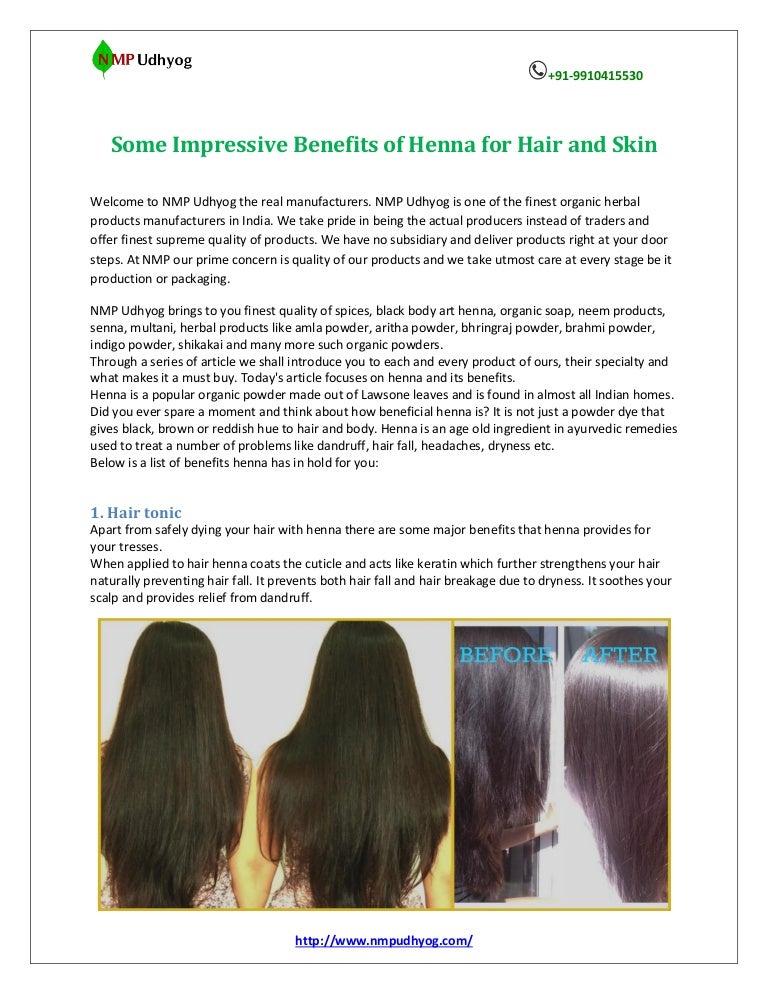 Some Impressive Benefits Of Henna For Hair And Skin