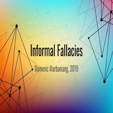 Some informal fallacies