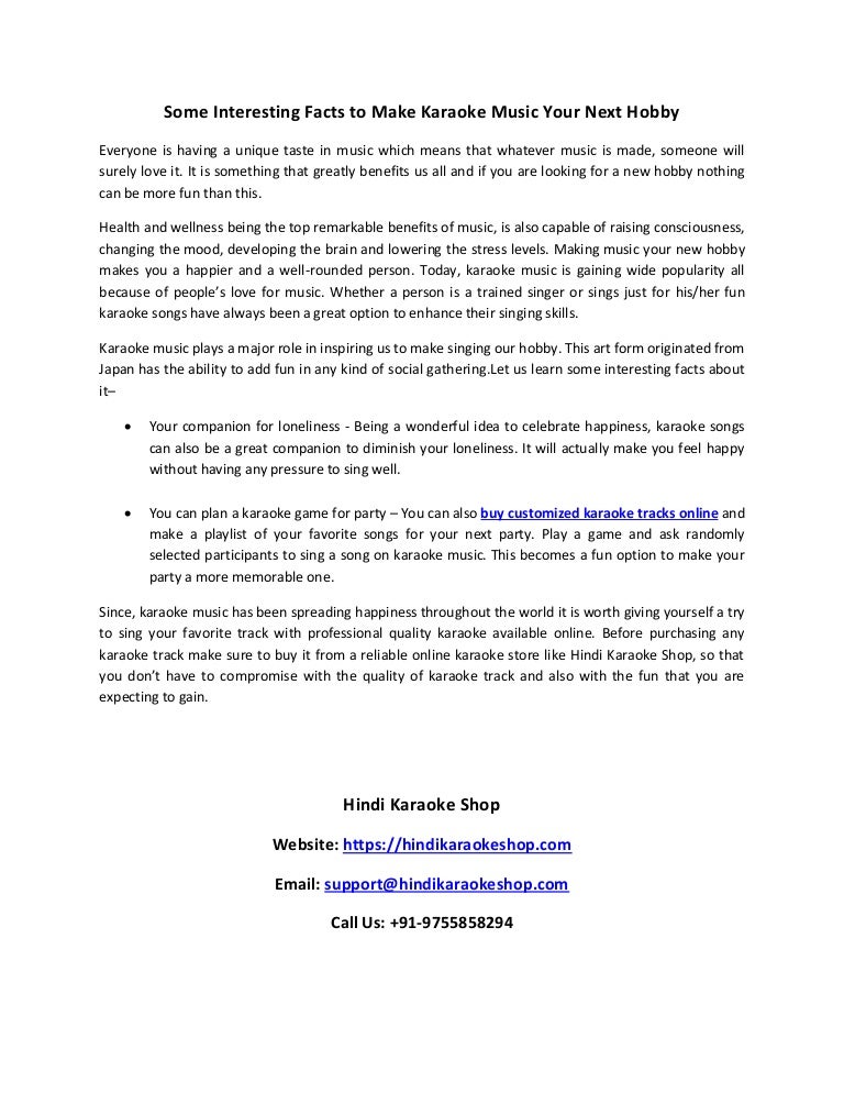 Some Interesting Facts To Make Karaoke Music Your Next Hobby