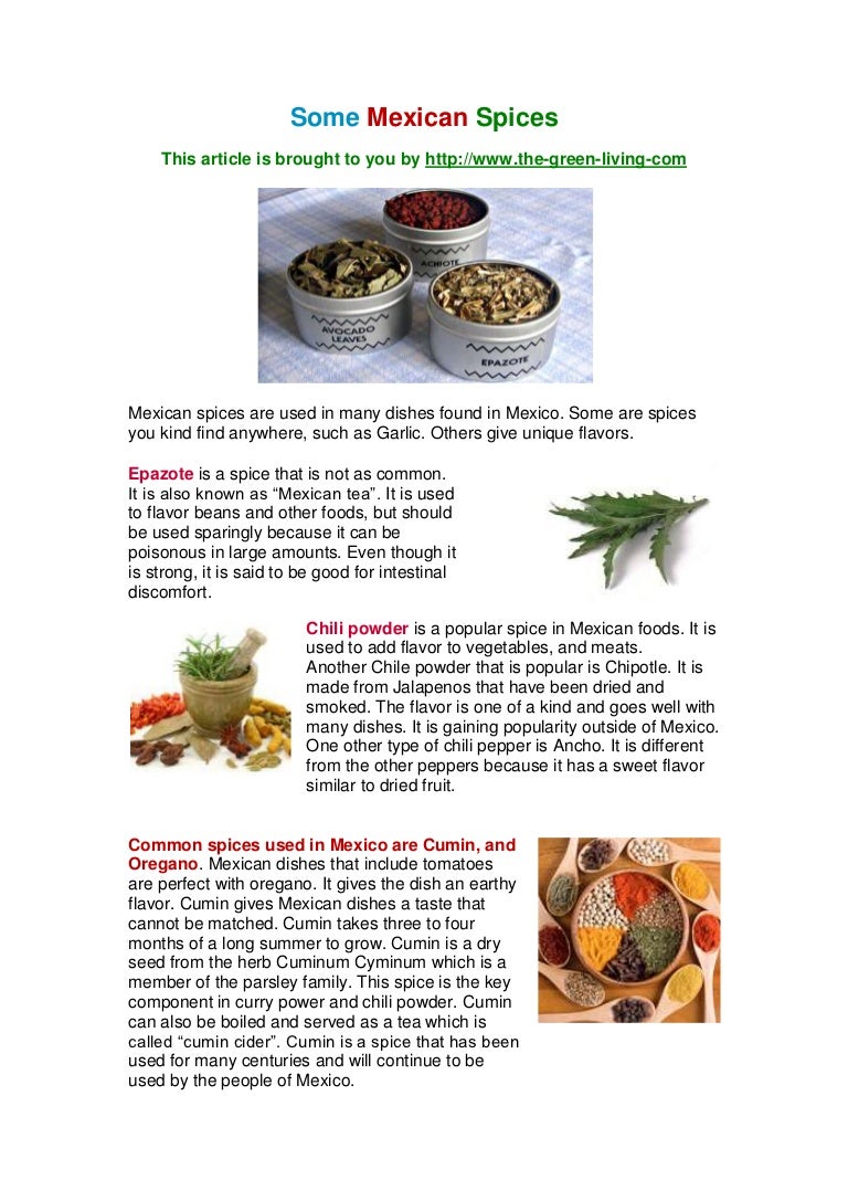 Some mexican spices