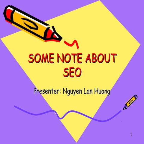 Some note about seo