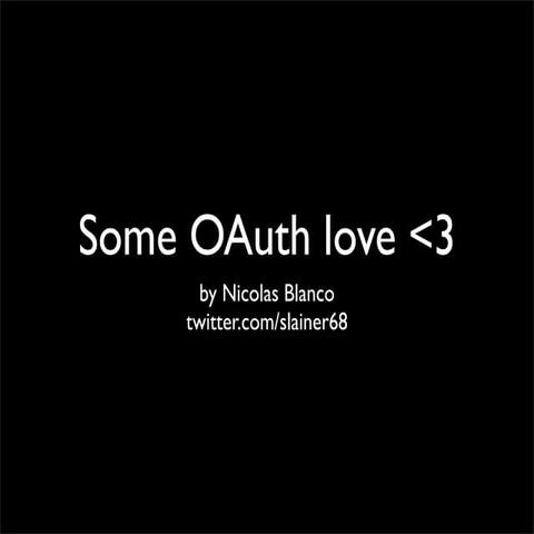 Some OAuth love