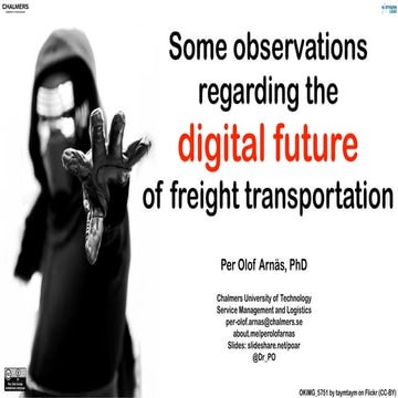 Some observations regarding the digital future of transportation