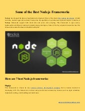 Some of the best node js frameworks