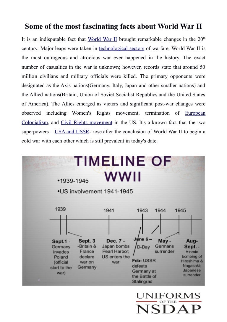 20 Facts about World war II