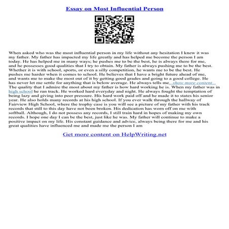 Someone I Admire Essay