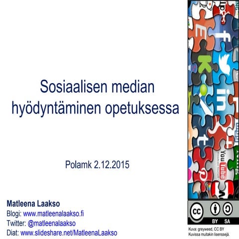 Sosiaalinen media opetuksessa 2.12.15