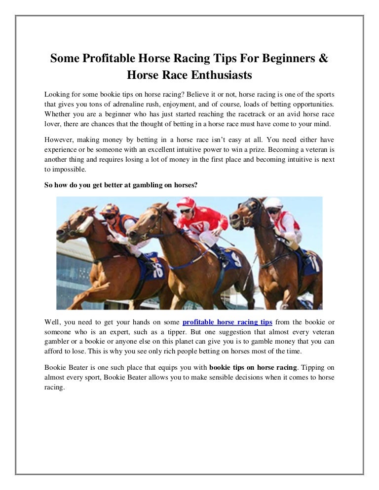 Some profitable horse racing tips for beginners & horse race enth…