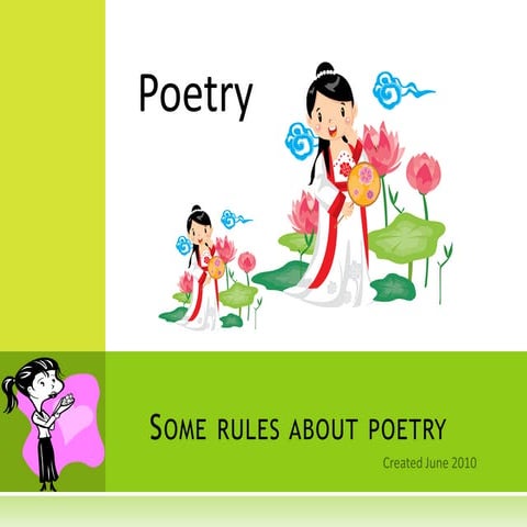 Some rules about poetry
