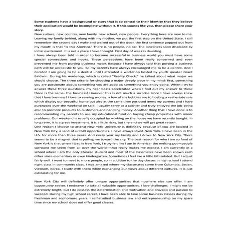 Some students have a background or story that is so central to their identity...