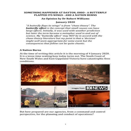 Something Happened at Dayton; a Butterfly Flapped Its Wings; and a Nation Burns