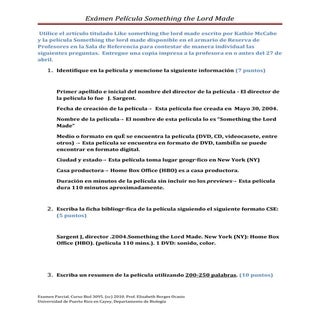 Something the lord made