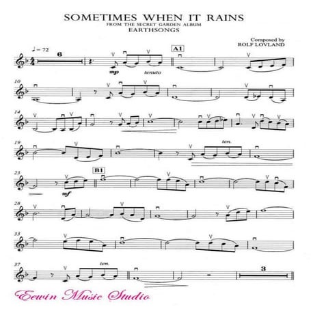 Sometimes when it rains violin