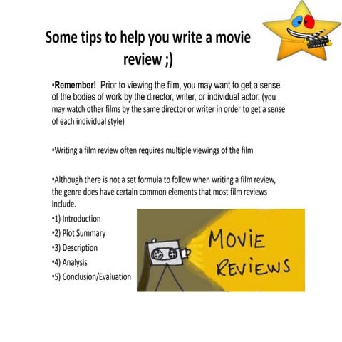 Some tips to help you write a movie | PPT