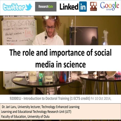 The role and importance of social media in science 