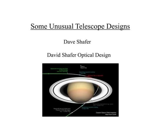 Some unusual telescope designs