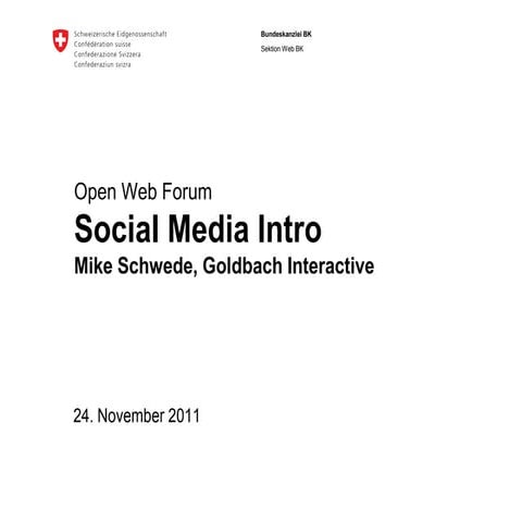 Open Webforum: Einführung in Social Media