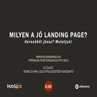 Milyen a jo landing page? - Klikkma...
