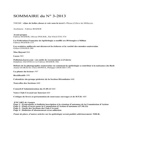 Sommaire 3-2013