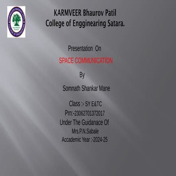 somnath final  space communication ppt.pptx